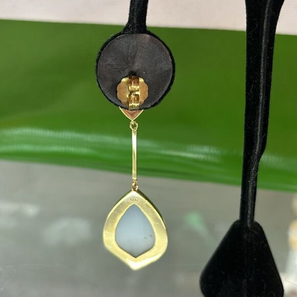 Faceted Crystal Dangle Earrings - Picture 6 of 8